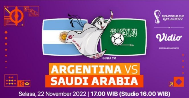 
					Sudah Dimulai, Ini Link Nonton Argentina vs Arab Saudi Laga Piala Dunia Qatar 2022, Klik di Sini