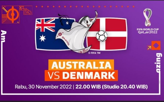 
					Ini Link Nonton Australia vs Denmark Laga Piala Dunia Qatar 2022, Cek di Sini