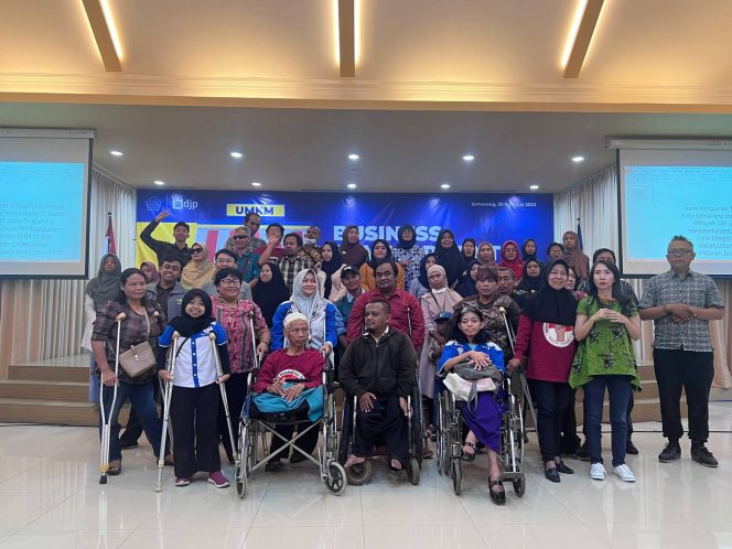 
					Untuk mendukung UMKM penyandang Disabilitas, Kanwil Direktorat Jenderal Pajak (DJP) Jateng I menggelar program DBS berupa pelatihan dan bimbingan perpajakan dan pengembangan usaha.