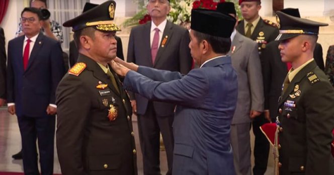 
					Dilantik Jabat KSAD, Maruli Simanjuntak Kini Berpangkat Jenderal TNI/Setkab.