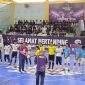 Head of Sales PT XLSmart Central Java 1, Heriantoni saat membuka AXIS Nation Cup 2025 di GOR UIN Walisongo Semarang pada Sabtu (30/8).