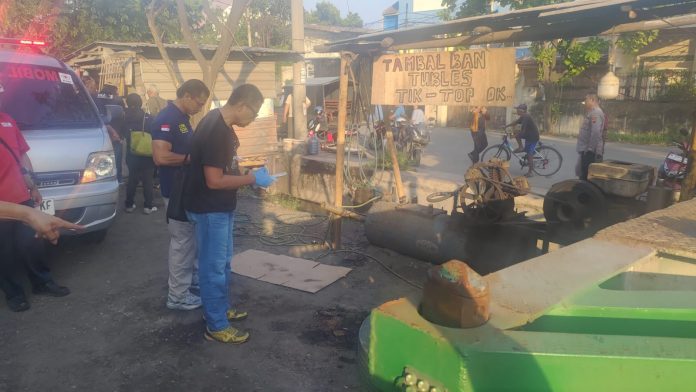 Lokasi ledakan ban truk di Semarang Utara yang merenggut nyawa sopir