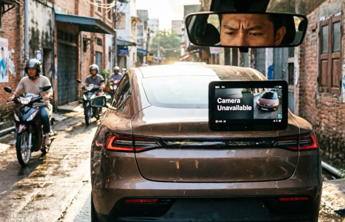 Recall Tesla kamera mundur error di layar mobil