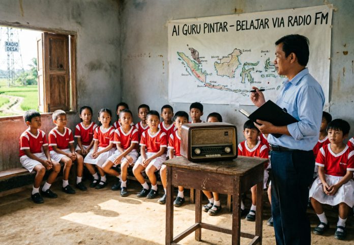 AI Guru Pintar UNS Banjarnegara belajar via radio FM