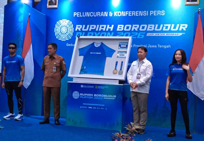 Sekretaris Daerah (Sekda) Provinsi Jawa Tengah, Sumarno bersama Kepala Perwakilan Bank Indonesia Provinsi Jawa Tengah, M. Noor Nugroho resmikan Peluncuran kegiatan 