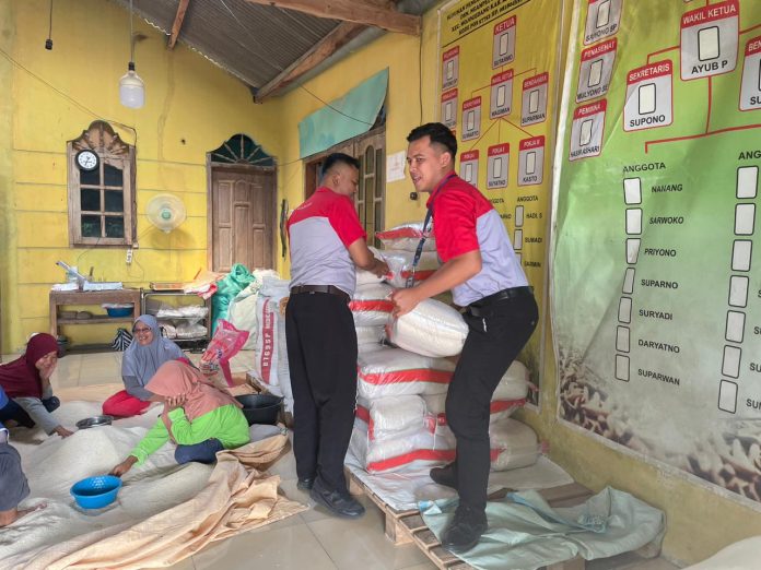 Program Corporate Social Responsibility (CSR) JNE berhasil membantu Kelompok Tani (Poktan) Tani Mulyo di Kecamatan Mojogedang, Kabupaten Karanganyar, menekan biaya distribusi beras organik ke Jakarta.
