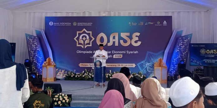 Kepala Perwakilan Bank Indonesia Provinsi Jawa Tengah, M Noor Nugroho, membuka Olimpiade Aksi dan Syiar Ekonomi Syariah (OASE) 2026 di Pondok Pesantren Fadhlul Fadhlan, Semarang, pada 28 Juli 2026.